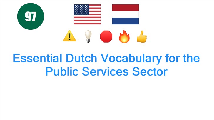 Essential Dutch Vocabulary for the Public Services Sector